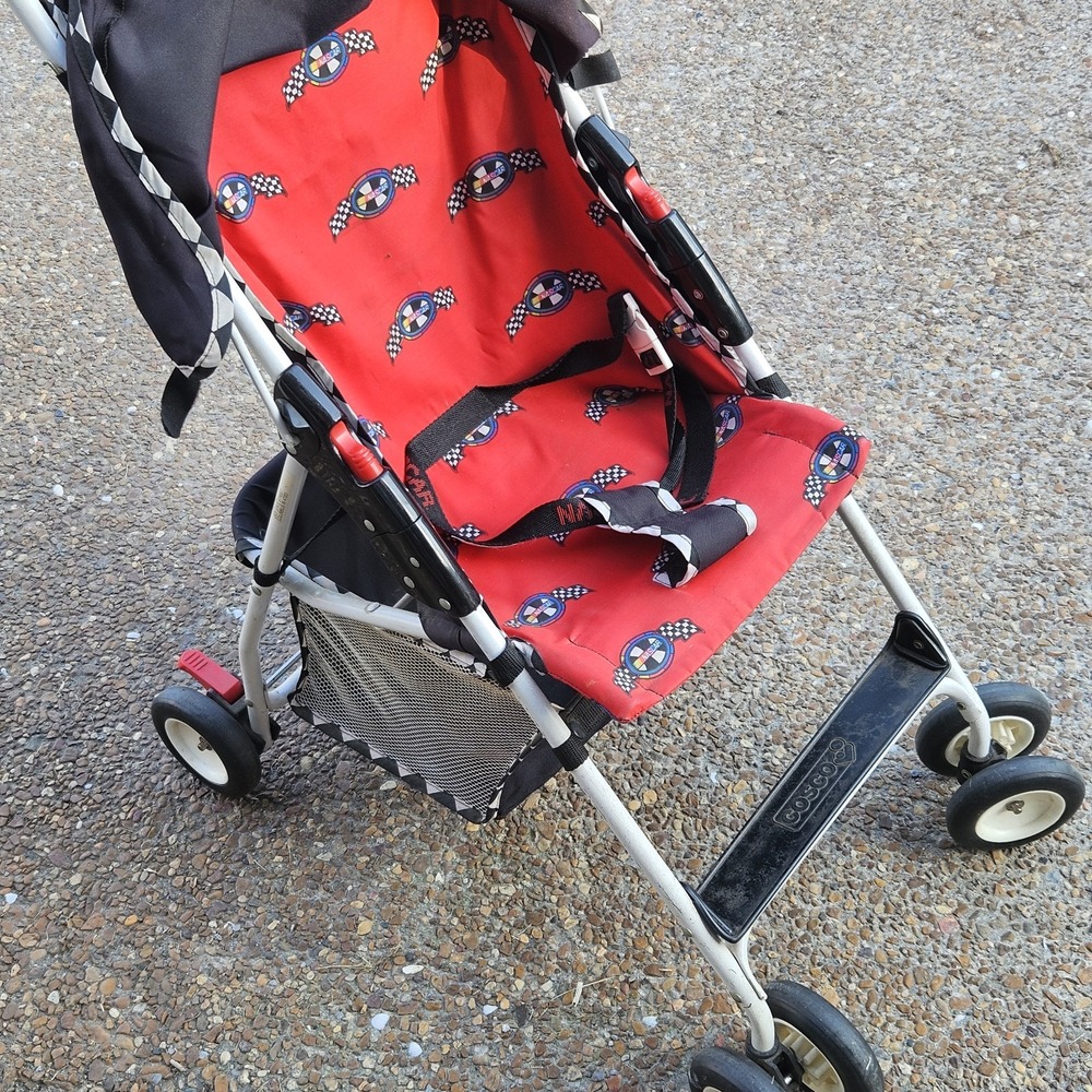 Cosco NASCAR Umbrella Stroller Model 01-824 Racing Red Black Folding Stroller